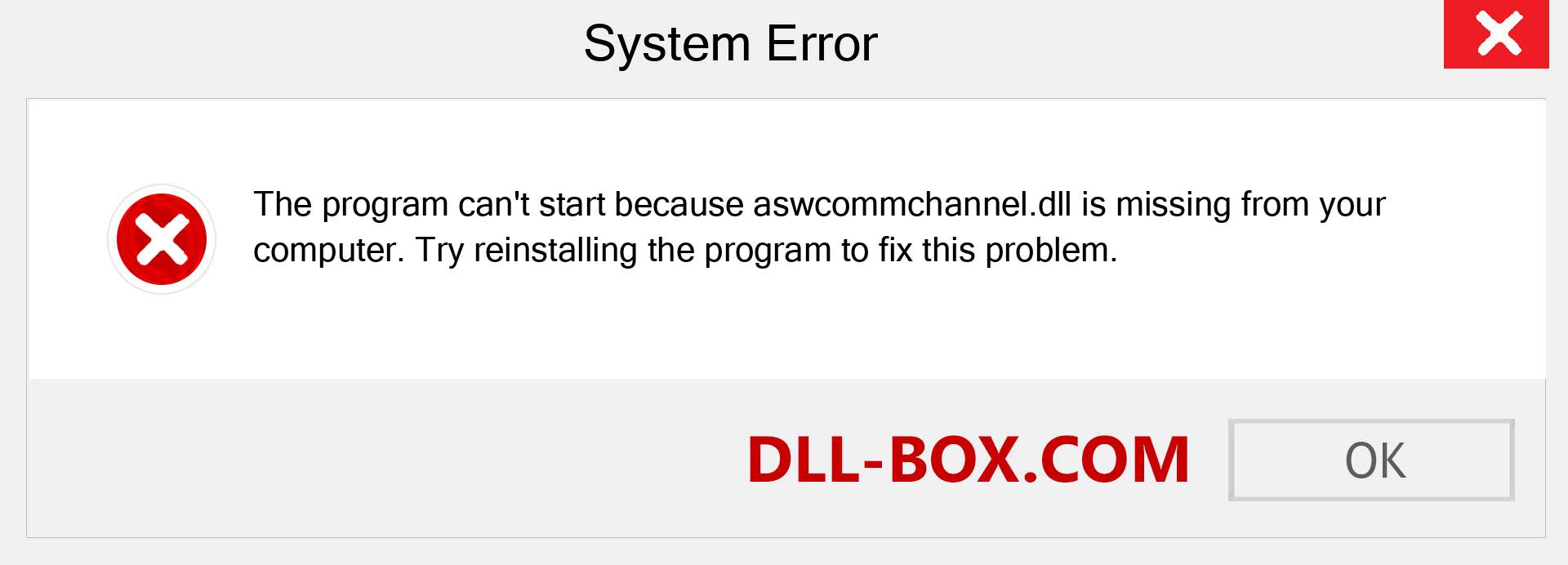  aswcommchannel.dll file is missing?. Download for Windows 7, 8, 10 - Fix  aswcommchannel dll Missing Error on Windows, photos, images